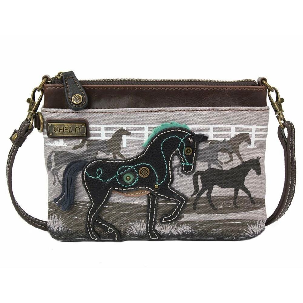Chala Mini Crossbody HORSE Safari Convertible Straps Handbag Purse